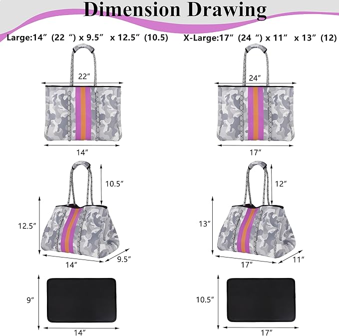 QOGiR Neoprene Multipurpose Beach Bag Tote - Image 2