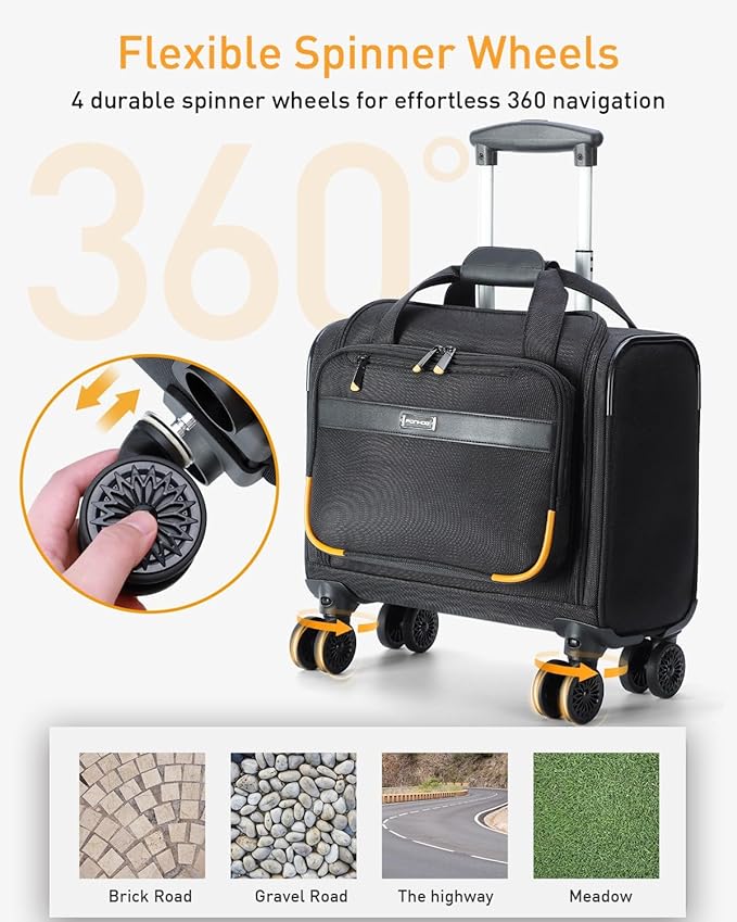 Rolling Laptop Bag, Rolling Briefcase - Image 4