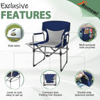 Romswi 2PK Folding Director Chairs, Camping Chair - Image 4