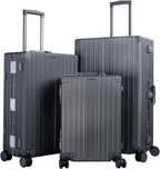 TRAVELKING All Aluminum Carry On Luggage Zipperless Hard Shell Luggage Case - Image 5