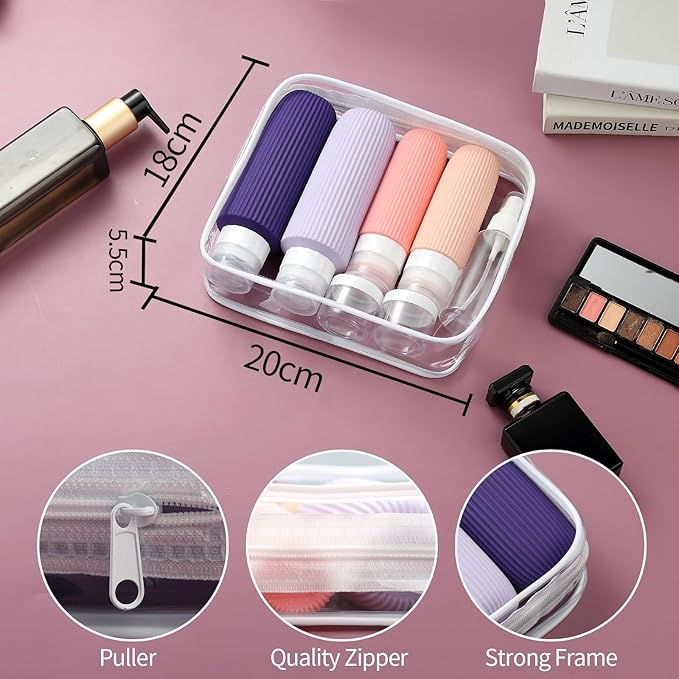 16 Pack Travel Bottles for Toiletries, Large 6oz Silicone Travel Containers - Image 5