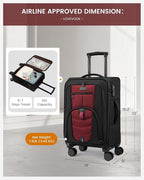 Carry On Luggage 22x14x9 Airline Approved, 22-Inch Suitcases - Image 4
