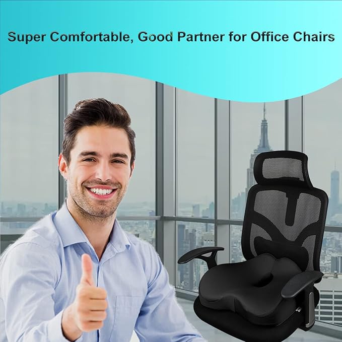 Pressure Relief Seat Cushion for Long Sitting Hours on Office, Home Chair - Image 4