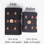 HARDISTON Custom Genuine Leather Electronic Cable Organizer Bag Handmade Travel - Image 4