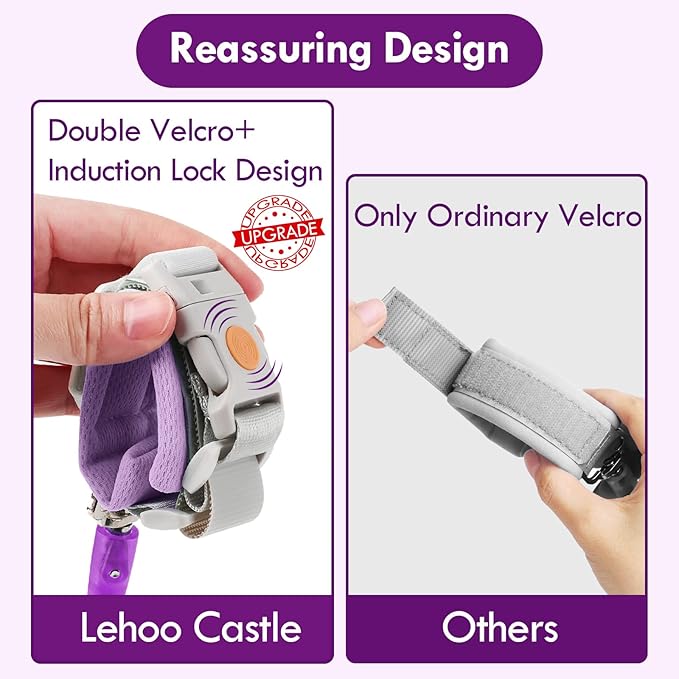 Lehoo Castle Toddler Leash, 4.9ft Kid Leash Wrist - Image 3