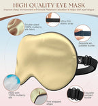 HiRui Silk Sleep Mask, 100% Natural Mulberry Silk of Double-Sided & - Image 4