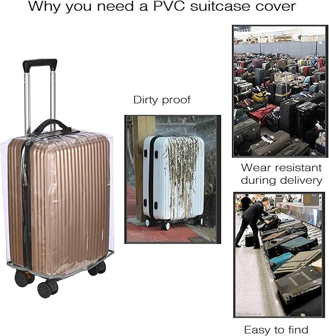 Clear PVC Suitcase Cover Protectors- Thickened Waterproof Luggage Covers - Image 8