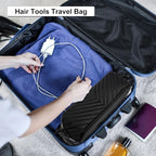 Hair Tools Travel Bag for Shark Flexstyle Dyson, Quilted Case Organizer Bag, Gift for Women Hair Accessories Storage Bag, Travel Hairdryer Portable Bag for Women, Black