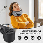 SZXYX Travel Pillows for Airplanes, 100% Pure Memory Foam Neck Pillow for - Image 2