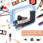 APREUTY Clear Makeup Bags, TSA Approved 6 Pcs Cosmetic Makeup Bags Set Clear PVC - Image 4