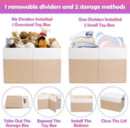 Large Toy Storage Box with Lid, Collapsible Sturdy Toys Storage Organizer Chest - Image 5