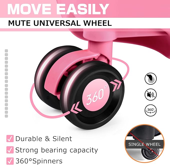 AnyZip Luggage Aluminium Frame Suitcase Hard Shell TSA Lock No Zipper 28In Rose - Image 6