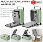 mixi Carry On Luggage Wide Handle Luxury Design Rolling Travel Suitcase PC - Image 3