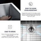TORVA 28-Inch Undermount Kitchen Sink, Premium 304 Stainless Steel Bar Sink - Image 6