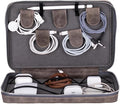 Medicine Handmade Leather Cable Organizer Bag – Full-Grain Leather Travel Tech by TORONATA