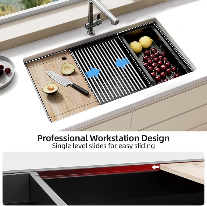Undermount Kitchen Sink Stainless Steel 32x19 - Image 3