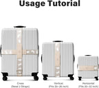 Luggage Straps for Suitcases, Adjustable Luggage Elastic Belt, Travel - Image 3