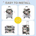 ANNA QUEEN Cute Cat Luggage Cover, Kawaii Cartoon Kitty Suitcase Protector - Image 6