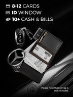 LORZOR Wallet for Men with Metal Card Holder, Pop Up Wallet, Finest Full Grain - Image 5