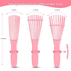 URTHEONE Detangling Hair Brush,Hair Detangler Brush and Wide Tooth Comb Set for Black Natural Curly Wet Dry Thick Straight Long Hair, Afro American Type 3a-4c