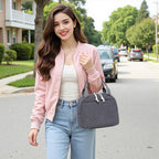 Bluboon Lunch Bag for Women Men Cute Corduroy Lunch Tote Bags Reusable - Image 2