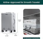 Nobl Travel Carry On Luggage, Noble Zipperless Aluminum Frame PC Hard Shell - Image 4