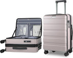 KROSER Carry On Luggage with Spinner Wheels & Built-in TSA Lock, Expandable Top by KROSER