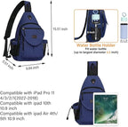 MOSISO Sling Backpack, Canvas Crossbody Hiking Daypack Bag - Image 2