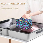 Makeup Organizer Bag, Funny Skulls Travel Makeup Bags Makeup Vanity Case Large Capacity Rhombus Cosmetic Toiletry Bag for Girl Women Ladies