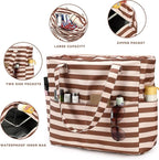 LEDAOU Beach Bag Waterproof Sandproof Women Tote Bag Pool Bag - Image 7