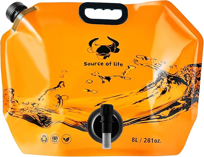 Collapsible 8L Water Storage Bag, BPA-Free Portable Folding Water Jug by MrBulloc
