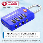 SURE LOCK TSA Approved 4-Digit Resettable Combination Luggage Locks - Image 2