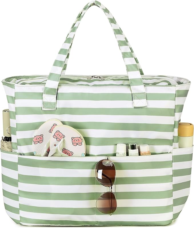 LEDAOU Beach Bag Waterproof Sandproof Women Tote Bag Pool Bag by LEDAOU