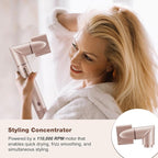 7MAGIC 7 in 1 Hair Styler & Hair Dryer Brush, Negative Ionic Hot Air Styler, 120 Volts, 1400W Powerful Blow Dryer Brush & Multi-Style for Straight, Wavy, Curly, and Coily Hair, Travel Case, Pink