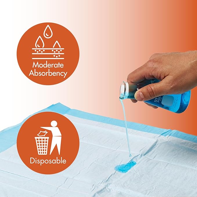 Caring Disposable Underpads, Baby Changing Liner Pads, Moderate Absorbency - Image 3