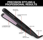 Remington 1" Flat Iron, Hair Straightener with Anti-Static Technology, Rapid 30-Second Heat-Up, 60-Minute Auto Shut-Off, 30% Longer Ceramic Floating Plates, and Titanium-Ceramic Coating