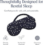 Brooklinen Silk Eye Mask for Sleeping – Celestial Blue, 100% Mulberry Silk - Image 3