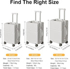 2-Piece Hardshell Zipperless Luggage Set, 20/26" Aluminum Frame Hardshell - Image 8