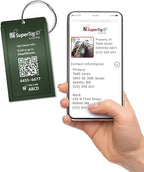 Dynotag® Web Enabled Smart Aluminum Convertible Luggage ID Tag + Braided Steel - Image 2