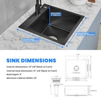 POPFLY 23 x 18 Inch Drop in Kitchen Sink, 304 Stainless Steel Overmount Single - Image 7