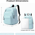 Lanola Basic Multi-Pocket Multipurpose Backpack Classical Water Resistant - Image 2