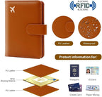 Melsbrinna Premium Leather Passport Holder Covers Case, Waterproof Rfid - Image 3