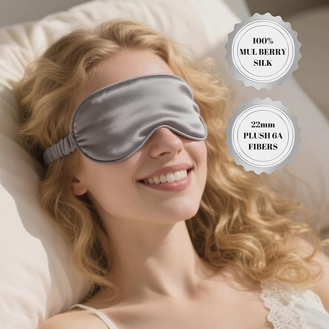 Pure 22 Momme 6A Grade Mulberry Silk Sleep Mask - Image 2