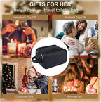 Travel Toiletry bag for men PU Triple-layer Double Zipper Toiletry Bags - Image 6