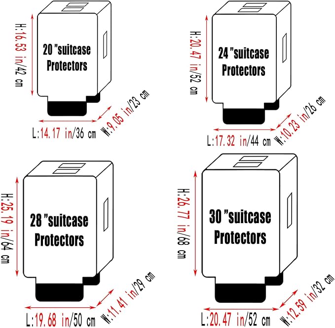 30 Inch Clear PVC Luggage Cover Protectors Suitcase Covers - Image 4