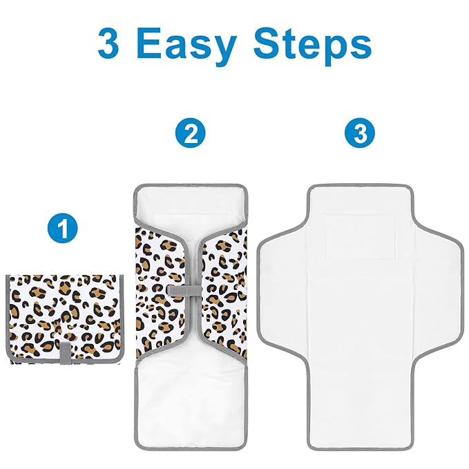 Accmor Portable Diaper Changing Pad, Waterproof Baby Changing Mat, Foldable - Image 5