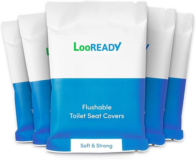 Individually Wrapped Toilet Seat Covers Disposable Flushable by LooREADY