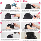 4 Sizes Self-Grip Hair Rollers Set - 50 Pcs with Clips in 4 Colors, Jumbo Rollers for Long, Short Hair and Bangs (25mm, 36mm, 48mm, 60mm)