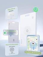 LULULOOK Wallet Tracker Card, Ultra Slim Airtag Wallet Works - Image 6
