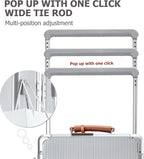 feilario 20'' Aluminum Frame Wide Handle PC Hardside Carry On Luggage - Image 3